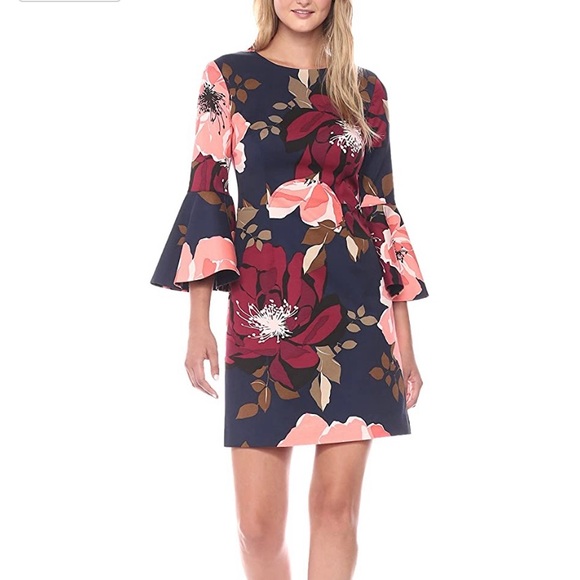 Trina Turk Dresses & Skirts - Trina Turk Bell Sleeve Sheath Dress size 2
